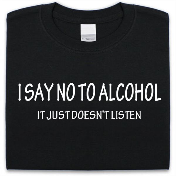 i dice no a alcohol camiseta divertida para hombre o mujer navidad regalo, White;black
i dice no a alcohol camiseta divertida para hombre o mujer navidad regalo, White;black