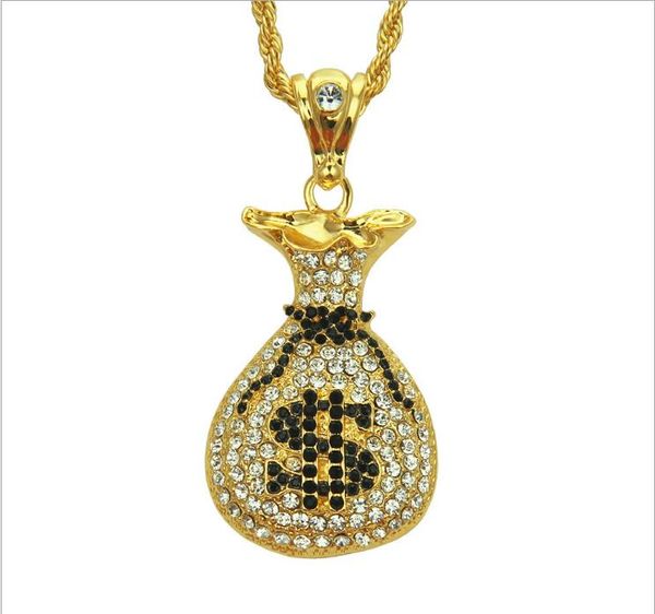 european and american fashion trends sell black diamond money bag pendant necklace, hip-hop men's boutique necklace jewelry, Silver
european and american fashion trends sell black diamond money bag pendant necklace, hip-hop men's boutique necklace jewelry, Silver