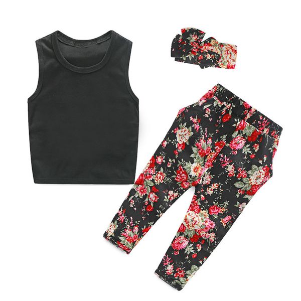 floral kids girls clothes sets cotton sleeveless +pants+headband 3 pcs summer children girl clothing suits fashion grils set, White
floral kids girls clothes sets cotton sleeveless +pants+headband 3 pcs summer children girl clothing suits fashion grils set, White