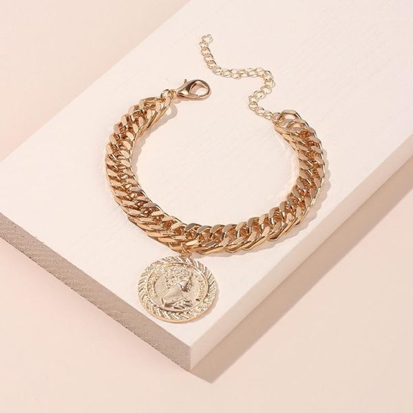 selling gold retro portrait tag hand jewelry bracelet fashion new style exaggerated simple thick chain coin bracelet 2020, Black
selling gold retro portrait tag hand jewelry bracelet fashion new style exaggerated simple thick chain coin bracelet 2020, Black