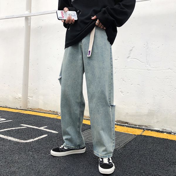 summer suit new neutral loose pendant wide leg straight tube hole casual jeans men streetwear s-2xl, Blue
summer suit new neutral loose pendant wide leg straight tube hole casual jeans men streetwear s-2xl, Blue