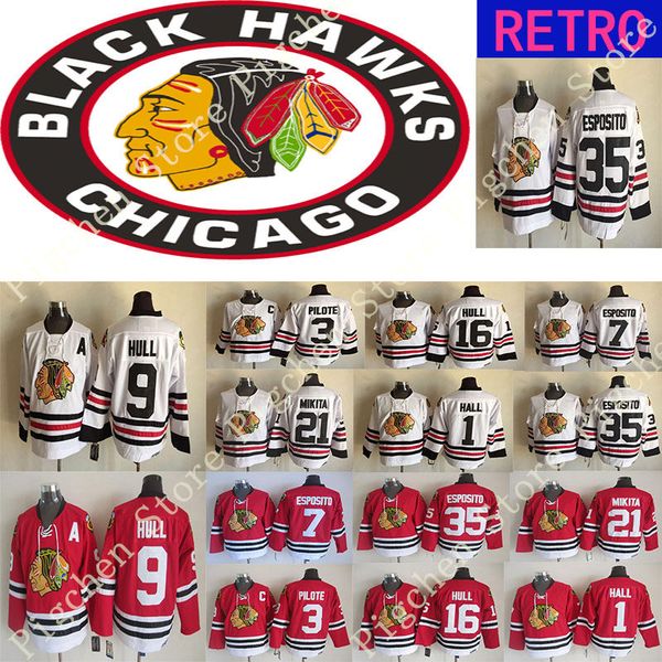 men's hockey chicago blackhawks vintage version jerseys 7 esposito 9 hull 3 pilote 35 esposito 21 mikita 16 hull ccm jersey, Black;red
men's hockey chicago blackhawks vintage version jerseys 7 esposito 9 hull 3 pilote 35 esposito 21 mikita 16 hull ccm jersey, Black;red