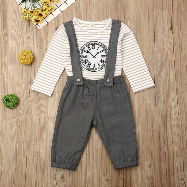 2pcs kids baby girl clothes striped t-shirt +bib pants outfits set baby boys overall clothes set, White
2pcs kids baby girl clothes striped t-shirt +bib pants outfits set baby boys overall clothes set, White