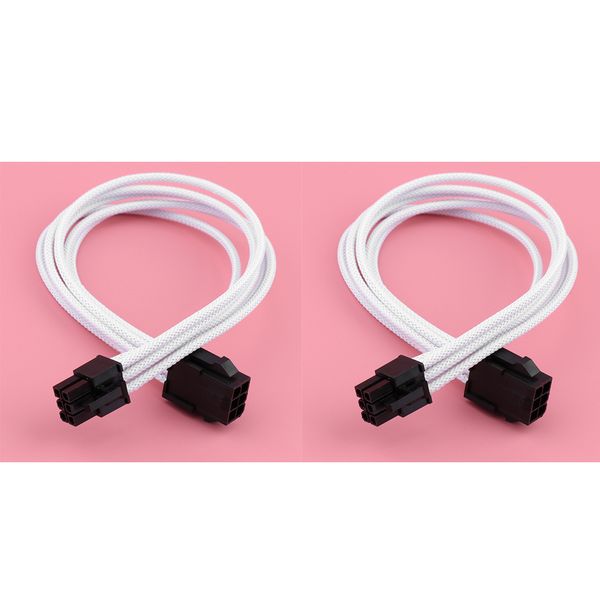 2pcs 6-pin psu power supply cable, 30cm 6-pin male to female m/f extension cable 6 pin pcie adapter cord (white
2pcs 6-pin psu power supply cable, 30cm 6-pin male to female m/f extension cable 6 pin pcie adapter cord (white