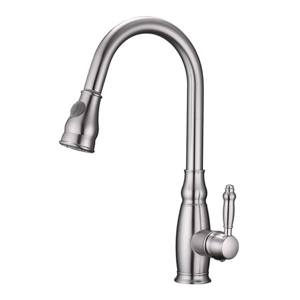 high arch brass single handle brushed nickel pull down sprayer kitchen sink faucet, pull out kitchen faucets without deck plate
high arch brass single handle brushed nickel pull down sprayer kitchen sink faucet, pull out kitchen faucets without deck plate