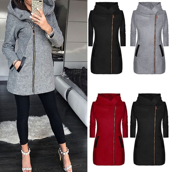 winter jacket women 2018 high collar hooded colorblock zipper long sleeve coat jacket, Black
winter jacket women 2018 high collar hooded colorblock zipper long sleeve coat jacket, Black