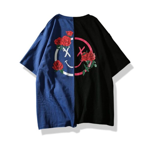 fashion mens summer tshirt blue black color matching short sleeved round neck male cotton tee asian size s-2xl, White;black
fashion mens summer tshirt blue black color matching short sleeved round neck male cotton tee asian size s-2xl, White;black