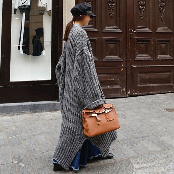 lanmrem 2019 autumn winter new fashion temperament women loose casual thick wool over the knee long cardigan sweater tc207, White
lanmrem 2019 autumn winter new fashion temperament women loose casual thick wool over the knee long cardigan sweater tc207, White