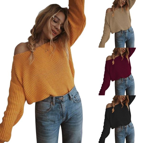off shoulder pullover womens sweater knitted sweater women long sleeve loose jumpers oversized pull femme plus size 5xl, White;black
off shoulder pullover womens sweater knitted sweater women long sleeve loose jumpers oversized pull femme plus size 5xl, White;black