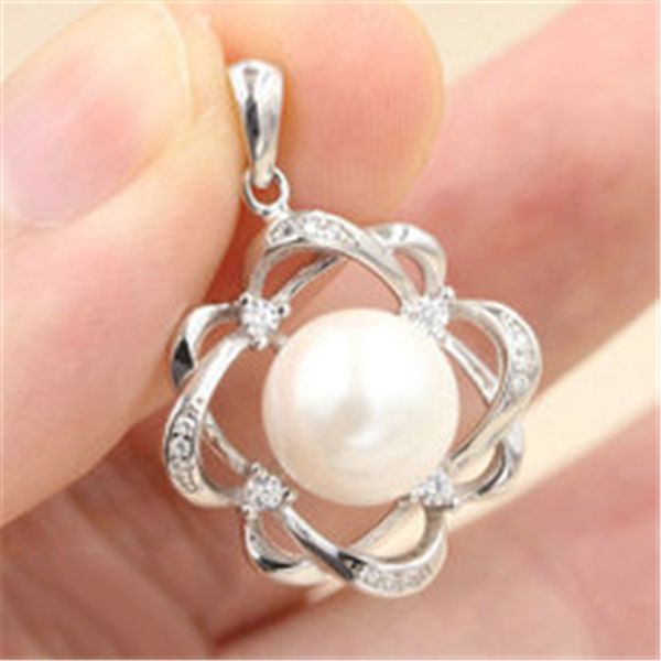s925 sterling silver pendant holder fittings pearl necklace dropping holder diy necklace pendant with flower semi-finished lotus flower, Slivery;crystal
s925 sterling silver pendant holder fittings pearl necklace dropping holder diy necklace pendant with flower semi-finished lotus flower, Slivery;crystal
