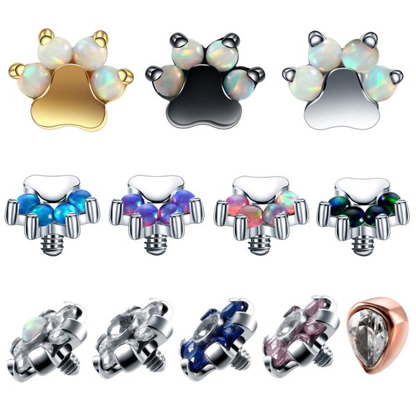 1pc steel crystal flower micro dermal anchor piercings opal gem micro dermal surface hide in skin diver piercing jewelry, Slivery;golden
1pc steel crystal flower micro dermal anchor piercings opal gem micro dermal surface hide in skin diver piercing jewelry, Slivery;golden