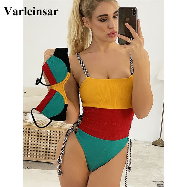 2020 new patchwork monokini lace up women swimwear one piece swimsuit female bather bathing suit swim wear lady v1865l, White;black
2020 new patchwork monokini lace up women swimwear one piece swimsuit female bather bathing suit swim wear lady v1865l, White;black