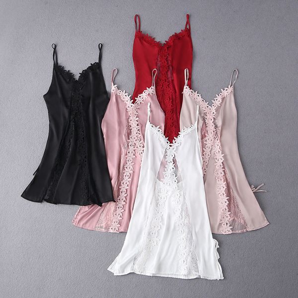 fzslcyiyi ladies sleepwear dress women's lace nightdress dtrap deep v-neck lingerie nightdress nightie gown sleepshirts, Black;red
fzslcyiyi ladies sleepwear dress women's lace nightdress dtrap deep v-neck lingerie nightdress nightie gown sleepshirts, Black;red