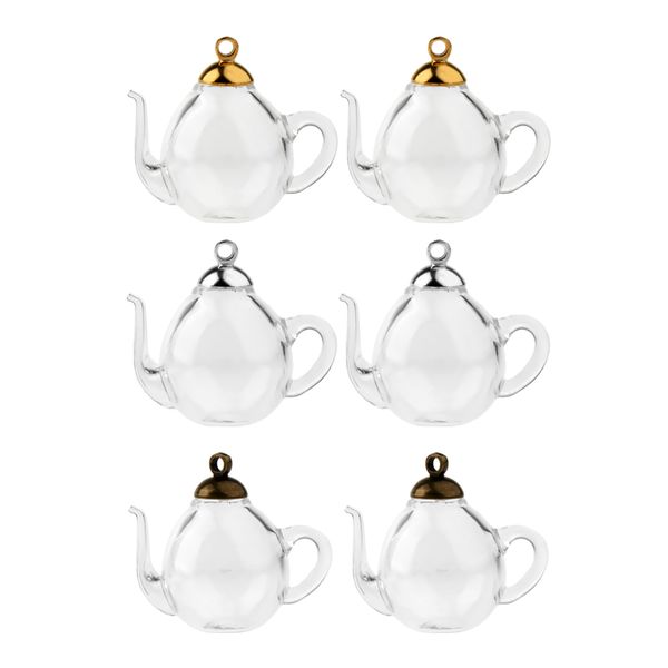 2 pcs mini teapot empty glass ing cap bottles vial pendant charms diy necklace pendants fashion jewelry making, Silver
2 pcs mini teapot empty glass ing cap bottles vial pendant charms diy necklace pendants fashion jewelry making, Silver
