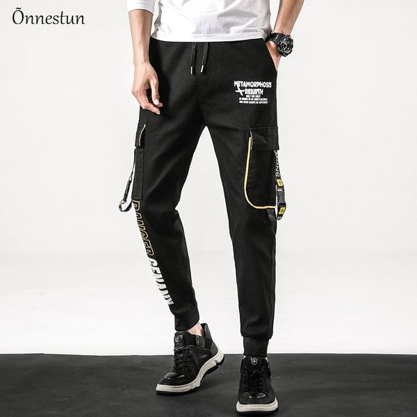 men's pants onnestun streetwear joggers spring patchwokr harajuku men pocket sweatpant hip hop trousers cargo, Black
men's pants onnestun streetwear joggers spring patchwokr harajuku men pocket sweatpant hip hop trousers cargo, Black