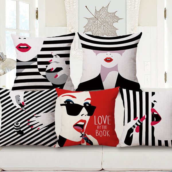 new pattern black and white concise beauty pillow sofa back cushion office siesta pillow
new pattern black and white concise beauty pillow sofa back cushion office siesta pillow