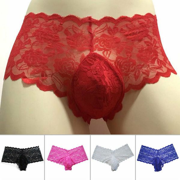men sissy panties crossdresser lace bikini thong sheer briefs underwear lace hollow erotic underwear bottom briefs, Black;white
men sissy panties crossdresser lace bikini thong sheer briefs underwear lace hollow erotic underwear bottom briefs, Black;white