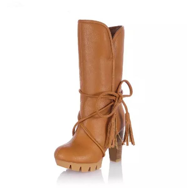 2019 women warm snow boots winter women riding boots female high heels thick heel women's lace up high boots, Black
2019 women warm snow boots winter women riding boots female high heels thick heel women's lace up high boots, Black