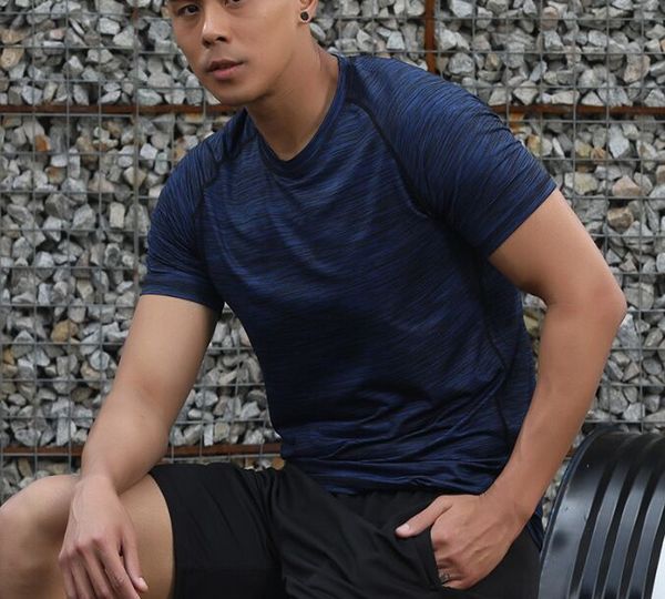 new outdoor quick-drying clothes men's short-sleeved round neck running fitness clothes large size t-shirt quick-drying, Black;blue
new outdoor quick-drying clothes men's short-sleeved round neck running fitness clothes large size t-shirt quick-drying, Black;blue