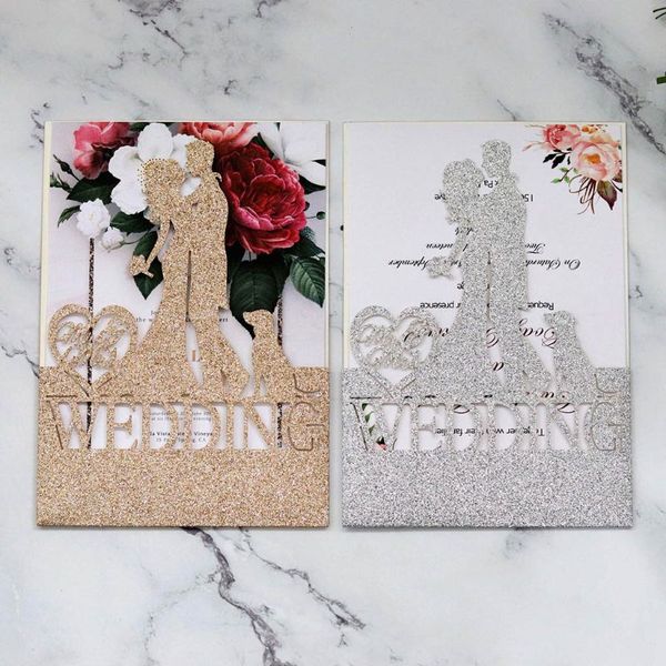 10pcs/set glitter laser cut wedding invitations card invite envelopes kit for engagement personalized party supplies d08d
10pcs/set glitter laser cut wedding invitations card invite envelopes kit for engagement personalized party supplies d08d