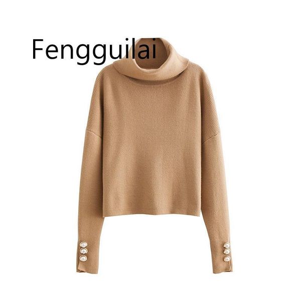 fenguilai new autumn winter khaki navy blue solid european style fashion pearl knitted sweater turtleneck sweater, White;black
fenguilai new autumn winter khaki navy blue solid european style fashion pearl knitted sweater turtleneck sweater, White;black