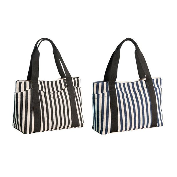 women canvas shoulder bag stitching strips casual style ladies handbag daily use female travel large capacity shopping tote
women canvas shoulder bag stitching strips casual style ladies handbag daily use female travel large capacity shopping tote