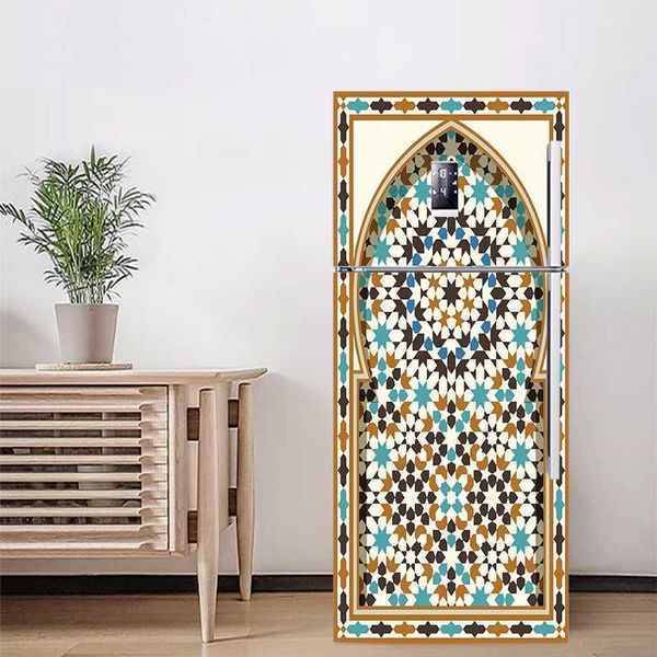 wallpapers 60x150cm/60x180cm islam pattern fridge sticker pvc refrigerator door kitchen self-adhesive wall stickers decor
wallpapers 60x150cm/60x180cm islam pattern fridge sticker pvc refrigerator door kitchen self-adhesive wall stickers decor