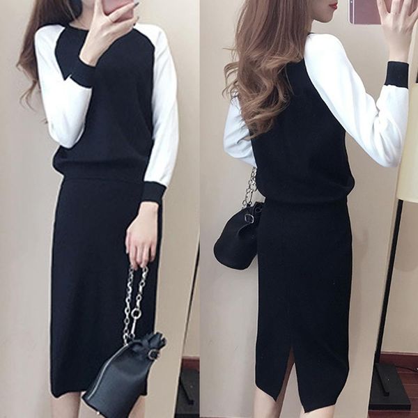 women sets clothes split 2 piece set long sleeve casual sweatshirts+knitted skirt matching outfit skirt sport suit tracksuit set, White
women sets clothes split 2 piece set long sleeve casual sweatshirts+knitted skirt matching outfit skirt sport suit tracksuit set, White