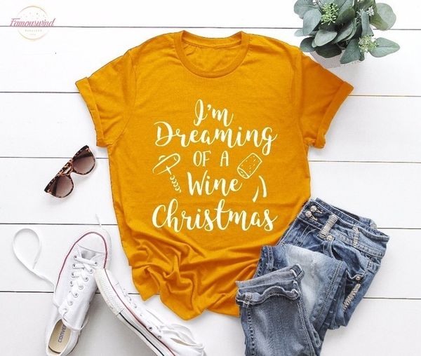 dreaming of a wine christmas t shirt funny slogan drinking holiday wish cotton casual shirt aesthetic girl style tees, White
dreaming of a wine christmas t shirt funny slogan drinking holiday wish cotton casual shirt aesthetic girl style tees, White