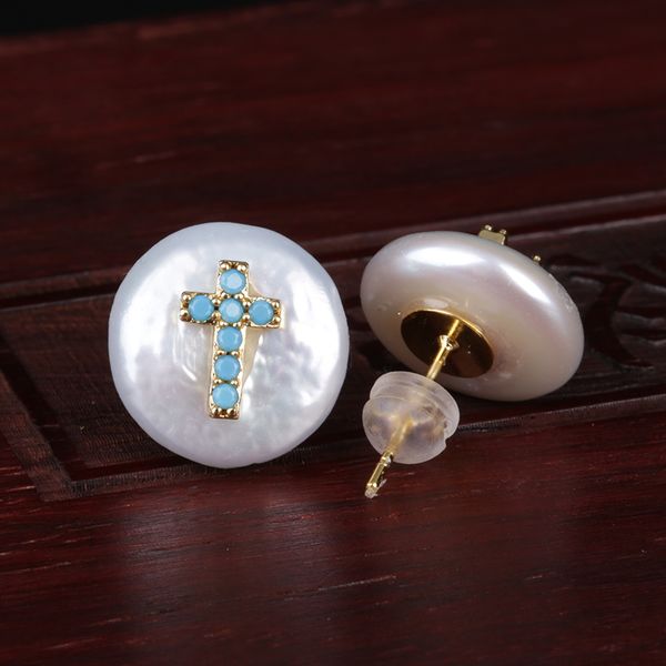 mint green cz micro pave tiny cross religious charm natural coin freshwater pearl bead charms button stud earring for women, Golden;silver
mint green cz micro pave tiny cross religious charm natural coin freshwater pearl bead charms button stud earring for women, Golden;silver