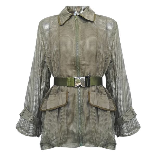 women's t-shirt womens jackets lapel shirts solid color ladies slim belt long sleeve big pocket jacket, White
women's t-shirt womens jackets lapel shirts solid color ladies slim belt long sleeve big pocket jacket, White