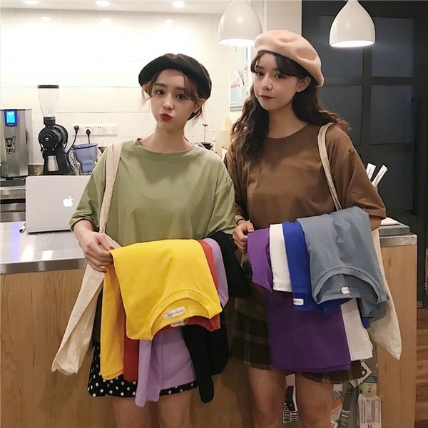 short-sleeved t-shirt women's summer clothes 2019 fashionable ins half-sleeved t-shirt loose female student base top, White
short-sleeved t-shirt women's summer clothes 2019 fashionable ins half-sleeved t-shirt loose female student base top, White