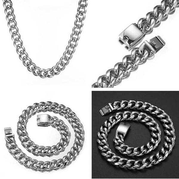 15mm men's stainless steel necklace silver color curb cuban link chain necklace/bracelet male collar fashion jewelry 7-36
15mm men's stainless steel necklace silver color curb cuban link chain necklace/bracelet male collar fashion jewelry 7-36