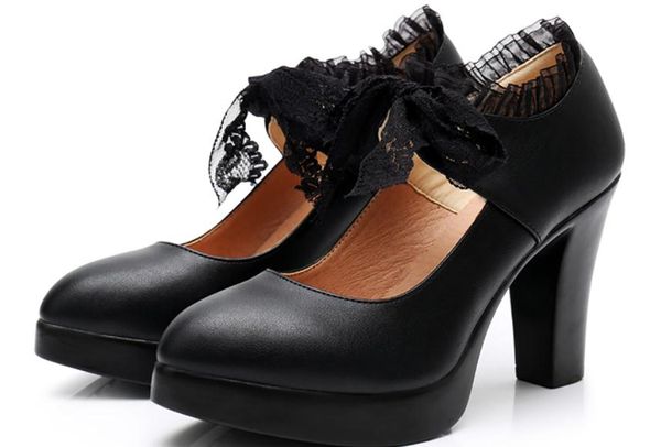 2019 women's shoes in spring and autumn with new style high heel coarse heel round head waterproof table@8059, Black
2019 women's shoes in spring and autumn with new style high heel coarse heel round head waterproof table@8059, Black