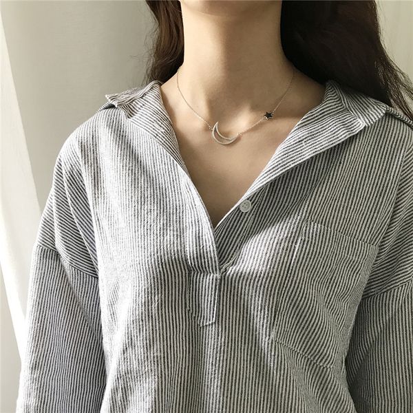 pofunuo real 925 sterling silver fashion fine jewelry moon star zircon chokers for women summer geometric short necklaces
pofunuo real 925 sterling silver fashion fine jewelry moon star zircon chokers for women summer geometric short necklaces