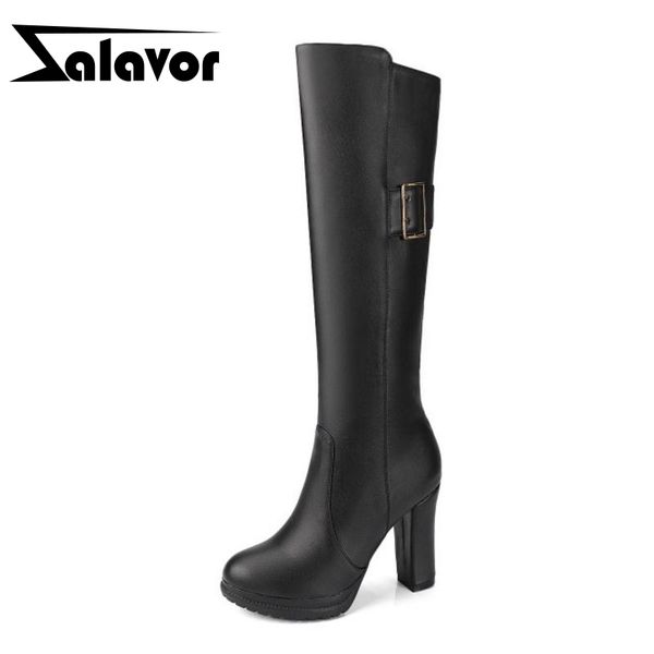 razamaza plus size 33-46 women high heel boots fur winter shoes knee high boots platform metal buckle woman footwear, Black
razamaza plus size 33-46 women high heel boots fur winter shoes knee high boots platform metal buckle woman footwear, Black