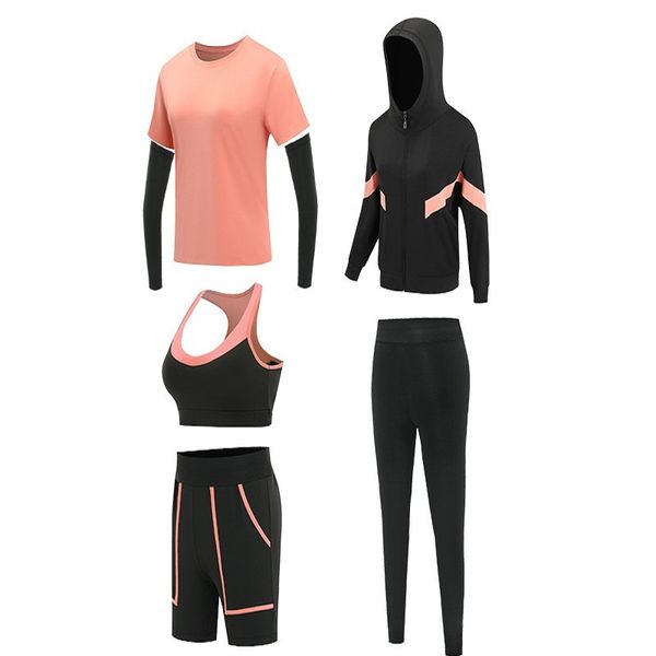 5 piece suit gym sportswear yoga clothes yoga suit female large size loose fitness set sports running quick-drying clothes, White;red
5 piece suit gym sportswear yoga clothes yoga suit female large size loose fitness set sports running quick-drying clothes, White;red