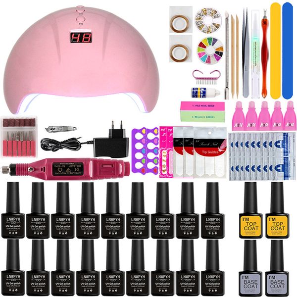 nail set manicure full tools kits 6/12/18color soak off uv gel nail polish varnish set batter base coat buffer remover brush
nail set manicure full tools kits 6/12/18color soak off uv gel nail polish varnish set batter base coat buffer remover brush