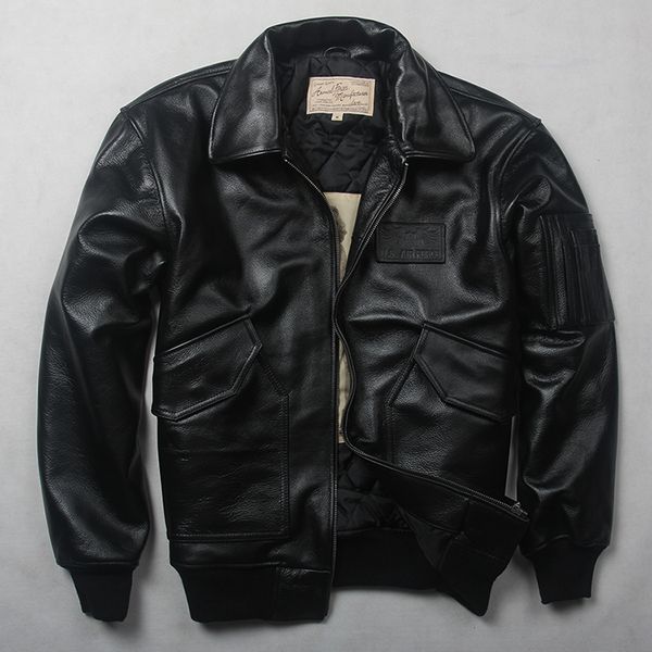 air winter men's force flight genuine men motorcycle cow leather coat bomber jacket plus size, Black
air winter men's force flight genuine men motorcycle cow leather coat bomber jacket plus size, Black