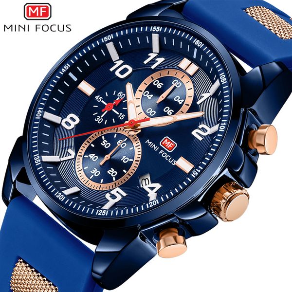 minifocus business men watch silicone strap wrist watch chronograph blue quartz watches relogio masculino, Slivery;brown
minifocus business men watch silicone strap wrist watch chronograph blue quartz watches relogio masculino, Slivery;brown