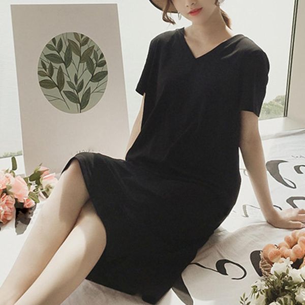 v-neck short sleeve solid party skirts loose straight fashion elegant feminina vestidos casual vintage women summer 2018, Black
v-neck short sleeve solid party skirts loose straight fashion elegant feminina vestidos casual vintage women summer 2018, Black