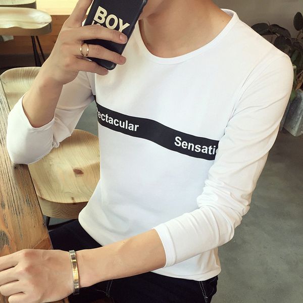 special offer wechat men's wear new style fashion crew neck long-sleeved t-shirt men, White;black
special offer wechat men's wear new style fashion crew neck long-sleeved t-shirt men, White;black