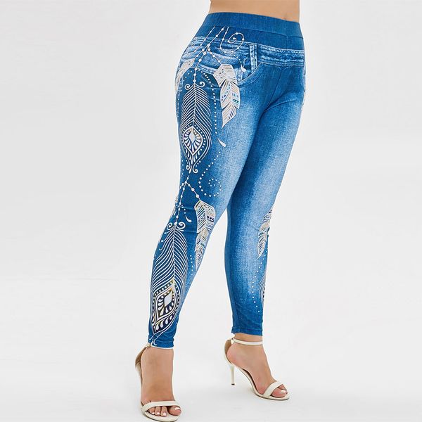 rosgeal women leggings plus size high waist 3d jeans print leggings elastic skinny casual workout fitness feminina, Black
rosgeal women leggings plus size high waist 3d jeans print leggings elastic skinny casual workout fitness feminina, Black