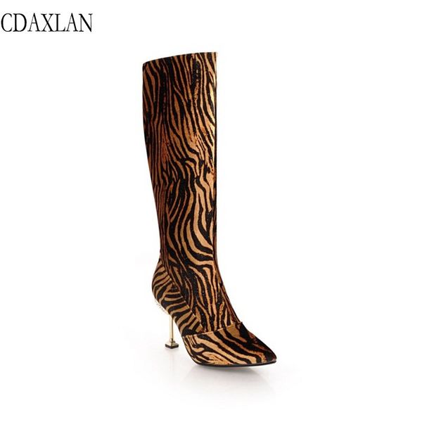 cdaxilan new arrivals knee-high boots women's velvet leopard fabric super high heels pointed side zipper boot dancing parties, Black
cdaxilan new arrivals knee-high boots women's velvet leopard fabric super high heels pointed side zipper boot dancing parties, Black