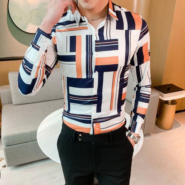 2020 spring fashion print shirt men streetwear long sleeve mens shirt slim fit casual club prom tuxedo dress mode chemise homme, White;black
2020 spring fashion print shirt men streetwear long sleeve mens shirt slim fit casual club prom tuxedo dress mode chemise homme, White;black