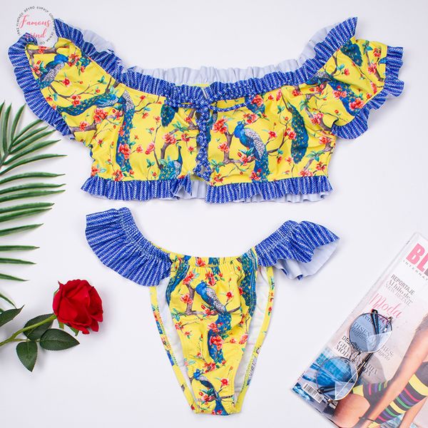 tanga bikini bandeau swimwear swimdress women floral print ruffle swimsuit beach bandage bthing suit padded biquinis feminino 2020, White;black
tanga bikini bandeau swimwear swimdress women floral print ruffle swimsuit beach bandage bthing suit padded biquinis feminino 2020, White;black