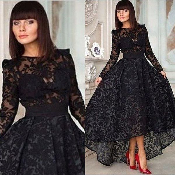 lace evening dresses for special occasion party 2019 black high low evening prom gowns zipper back robe de soiree, Black;red
lace evening dresses for special occasion party 2019 black high low evening prom gowns zipper back robe de soiree, Black;red
