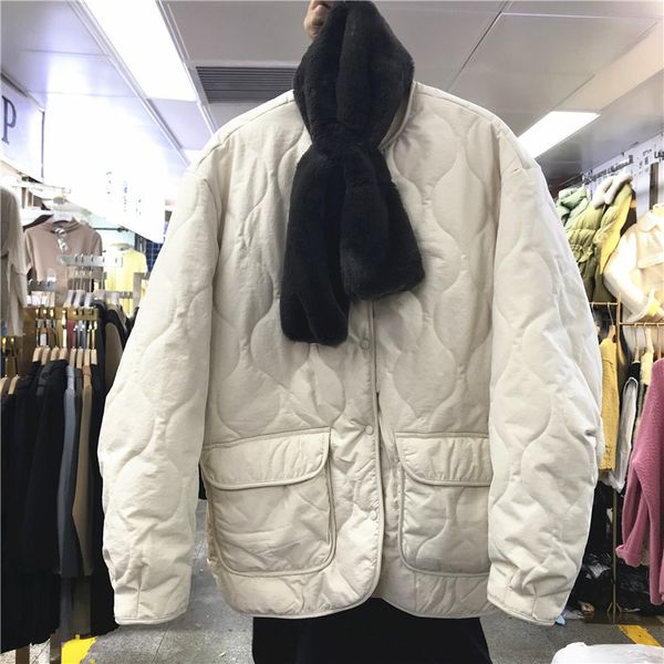 2019 new winter jacket women'ss loose baseball collar cotton coats fashion down cotton-padded woman warm clothes with scarf, Black
2019 new winter jacket women'ss loose baseball collar cotton coats fashion down cotton-padded woman warm clothes with scarf, Black
