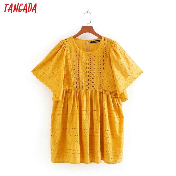 tangada women yellow embroidery ruffles dress short sleeve summer french style females cotton dresses vestidos ce262, Black;gray
tangada women yellow embroidery ruffles dress short sleeve summer french style females cotton dresses vestidos ce262, Black;gray