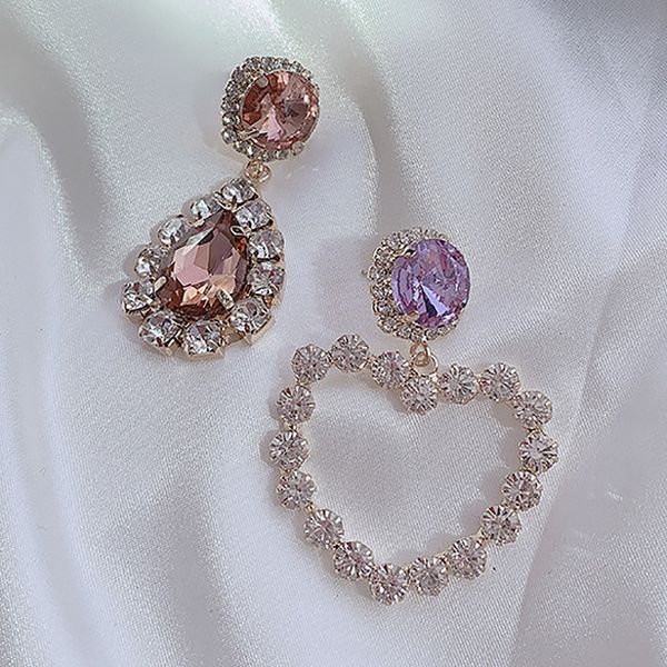fashion jewelry rhinestone big heart asymmetric earrings for women waterdrop dangle pendientes jewelry, Golden;silver
fashion jewelry rhinestone big heart asymmetric earrings for women waterdrop dangle pendientes jewelry, Golden;silver